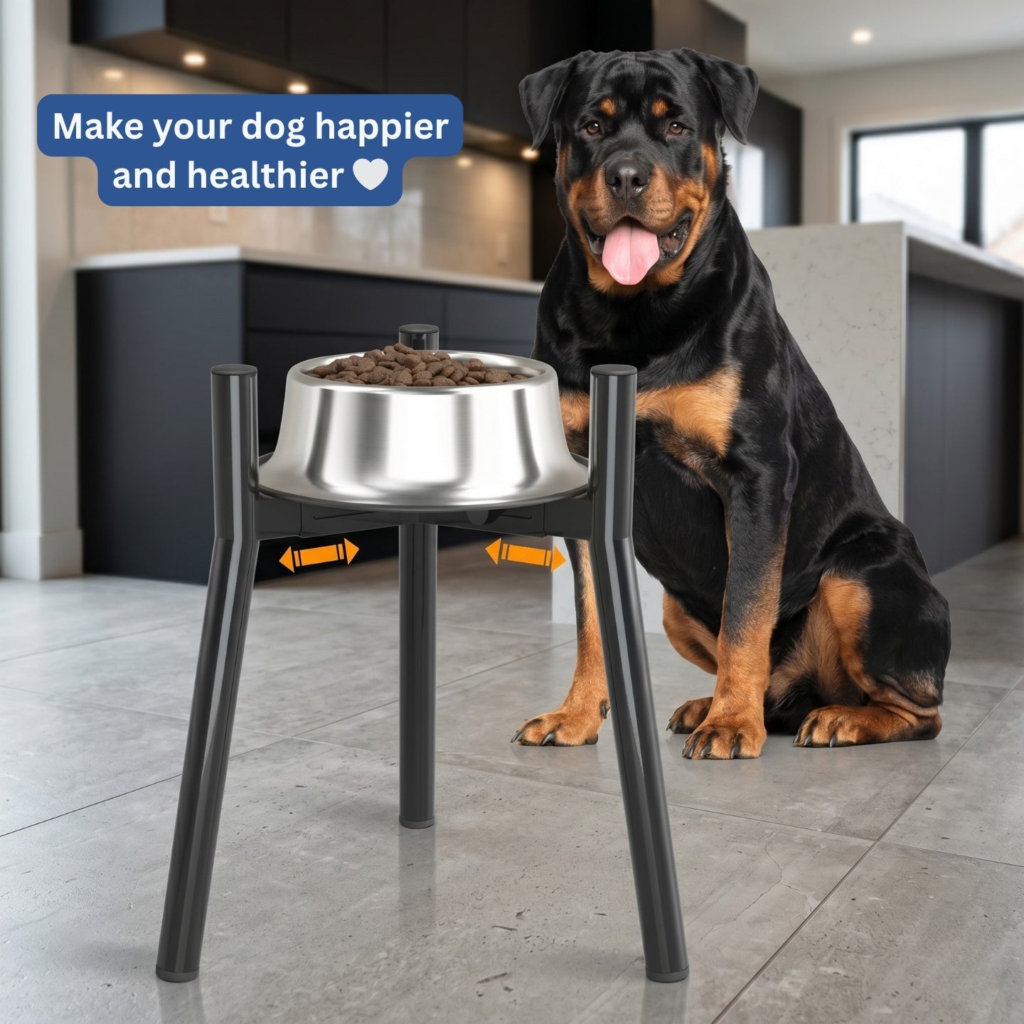 Smith & Woofers™ Adjustable Bowl Stand for Large Dogs