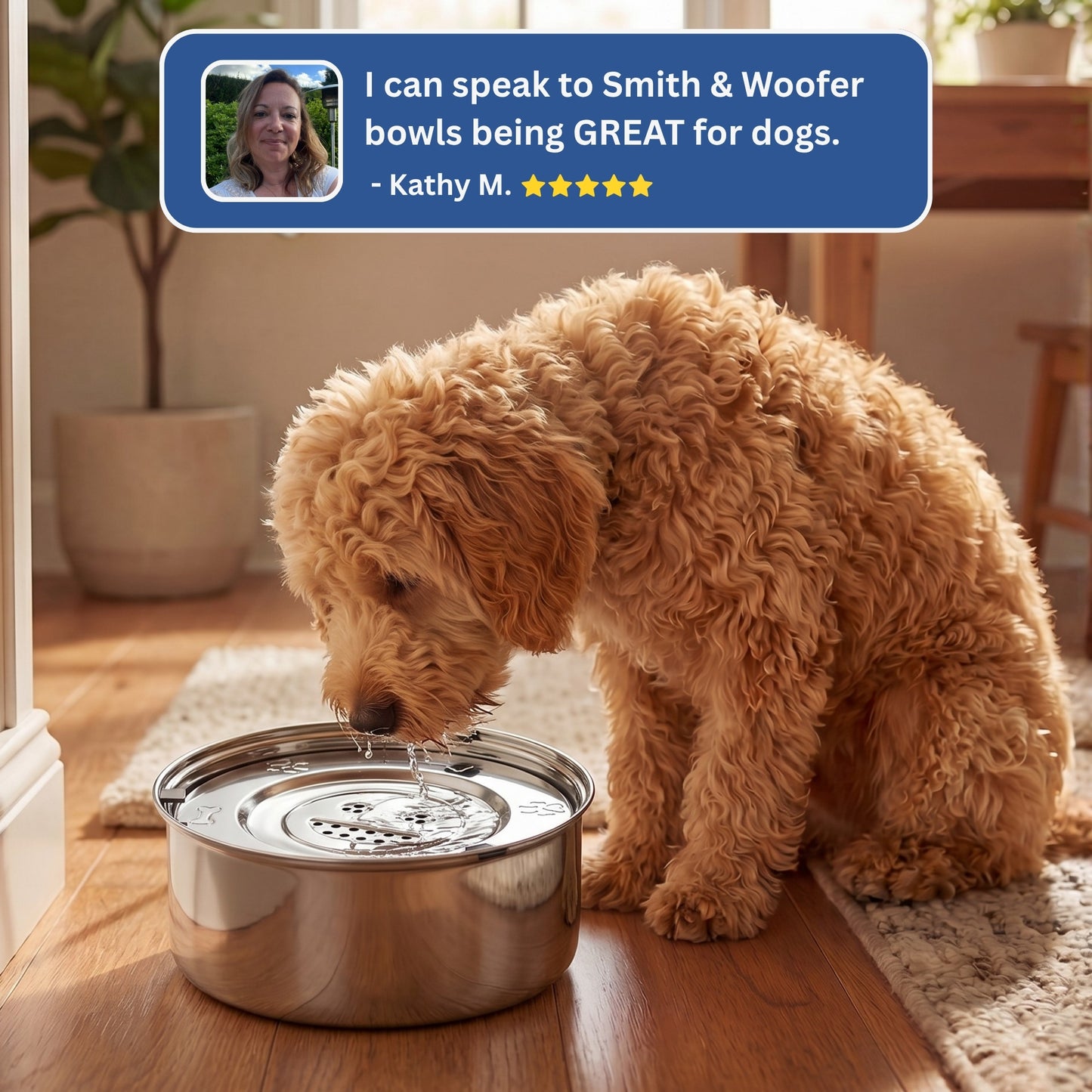 Smith & Woofers™ Orthopedic Anti-Spill Water Bowl